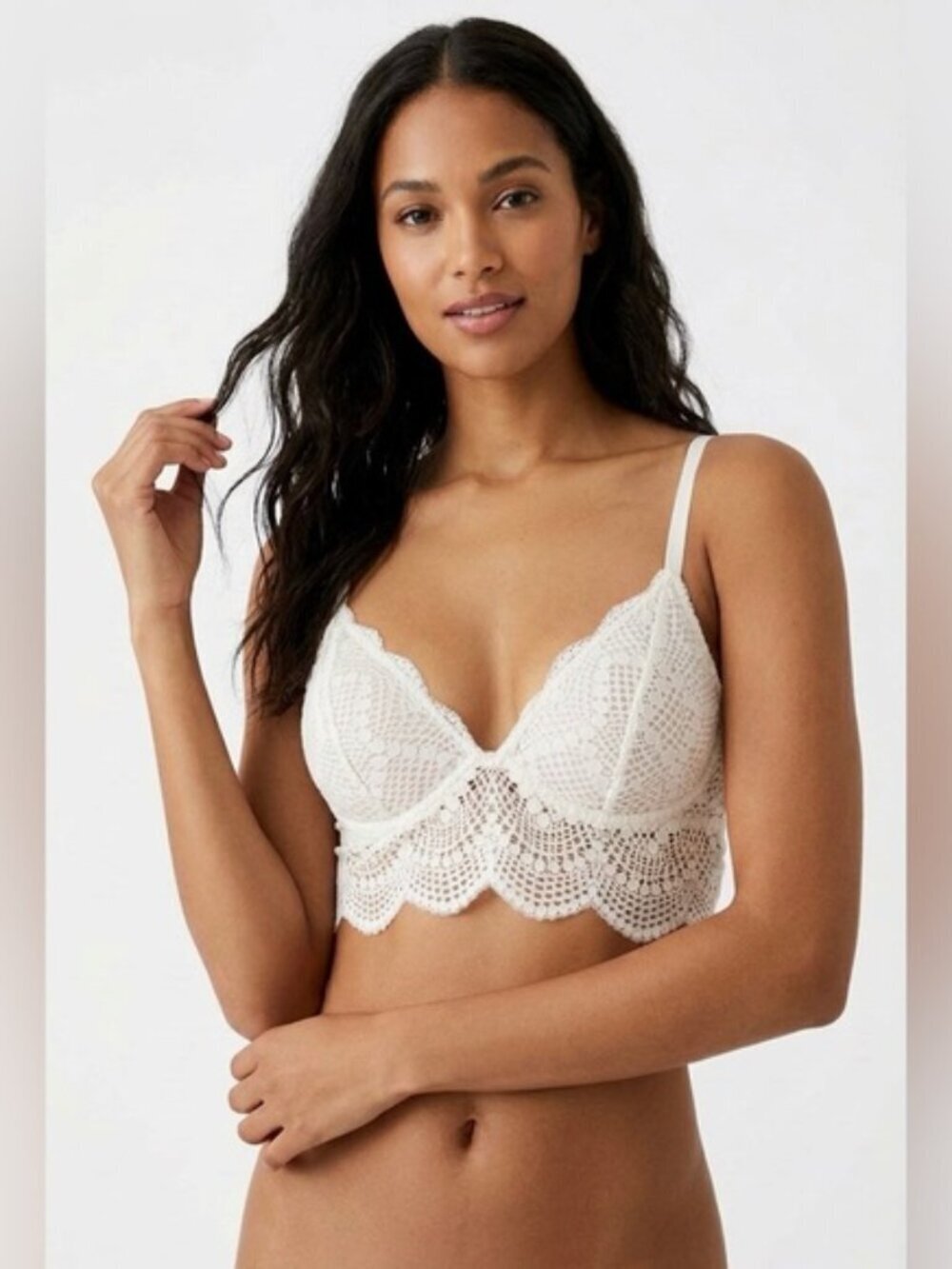 Victoria’s Secret Lace Bralette Cream Bustier Style Lingerie Size XL